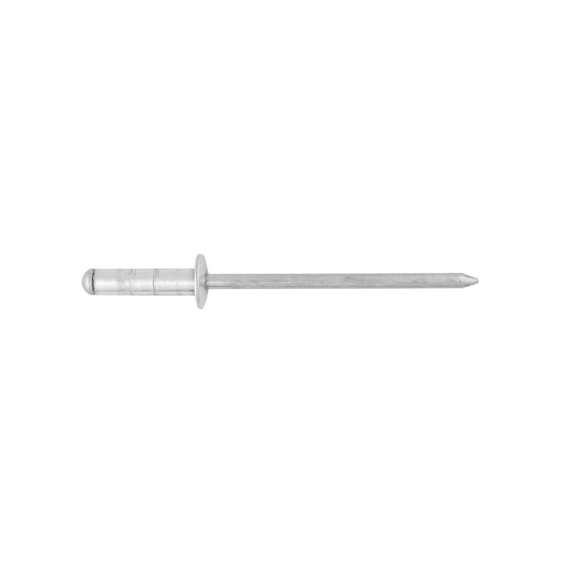Bumper Cover Rivet, 4.0mm to 7.9mm (.158" to .311") Grip, Aluminum Body, Steel Mandrel