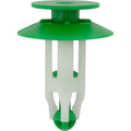 8mmx19mm Green & White Nylon Bumper Cover Retainer, 14mm Head