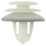 9.5mmx13mm White Nylon Door Panel & Carpet Retainer, 18mm Head