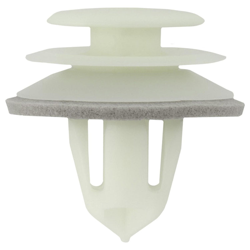 9.5mmx13mm White Nylon Door Panel & Carpet Retainer, 18mm Head