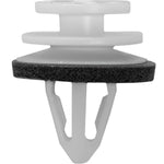 15mm White Nylon Trunk & Liftgate Trim Retainer, 18mm Head