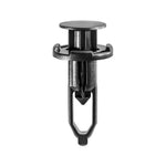 9mmx28mm Black Nylon Push-Type Retainer, 18mm Head