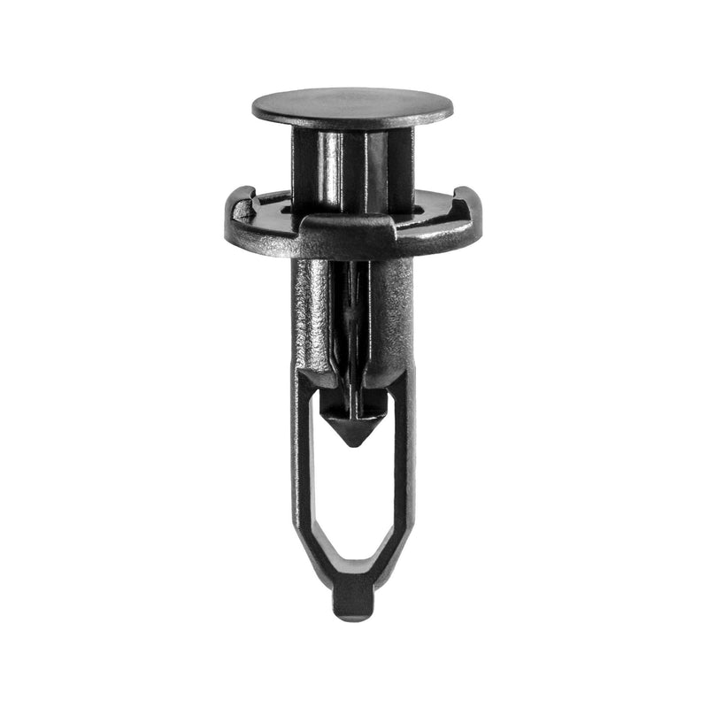 9mmx28mm Black Nylon Push-Type Retainer, 18mm Head