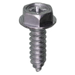 M6-1.81x20mm Phillips Hex Washer License Plate Screw, 12.7mm (1/2") Washer, Zinc