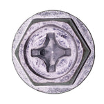 M6-1.81x20mm Phillips Hex Washer License Plate Screw, 12.7mm (1/2") Washer, Zinc