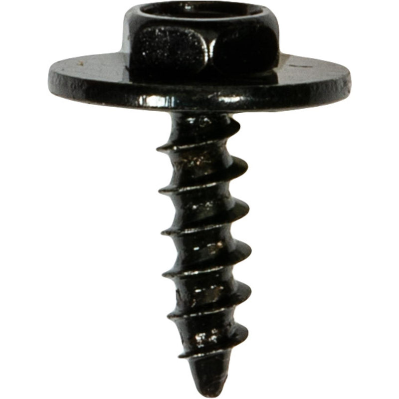 M5.2-2.12x18mm Hex Tapping Screw, 16mm Washer, Black