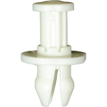 11.5mmx13.4mm White Nylon Lower Bumper Deflector Push-Type Retainer, 20mm Head