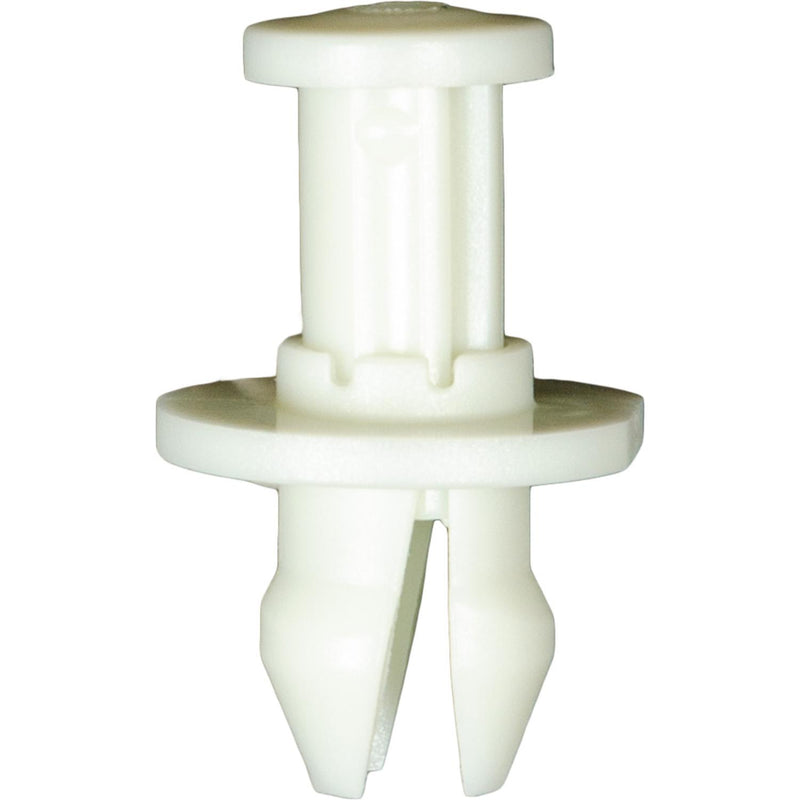 11.5mmx13.4mm White Nylon Lower Bumper Deflector Push-Type Retainer, 20mm Head