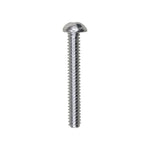 #6-32x1" Slotted Round Head Machine Screw, Zinc Chromate