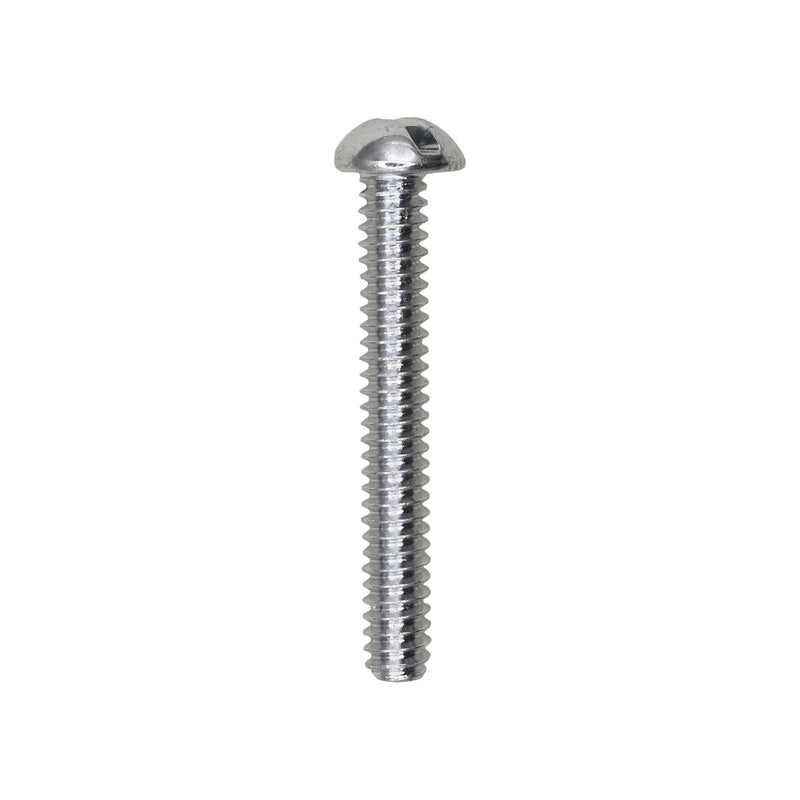 #6-32x1" Slotted Round Head Machine Screw, Zinc Chromate