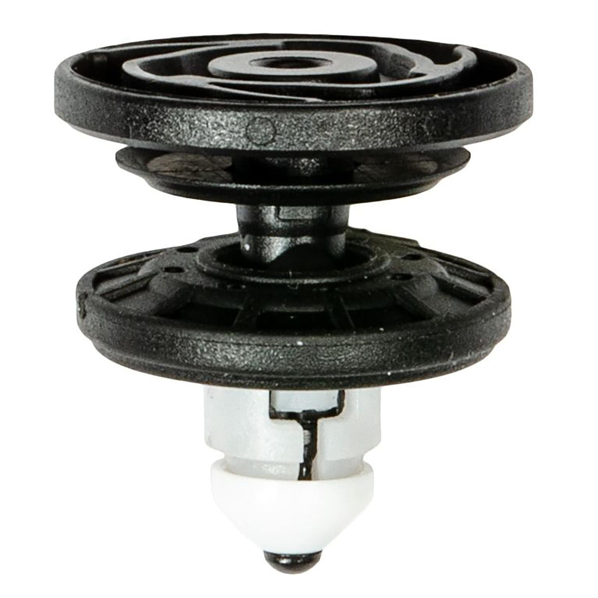 7.5mmx11mm Black & White Nylon Door Trim Panel Retainer with Sealer, 19.5mm Head