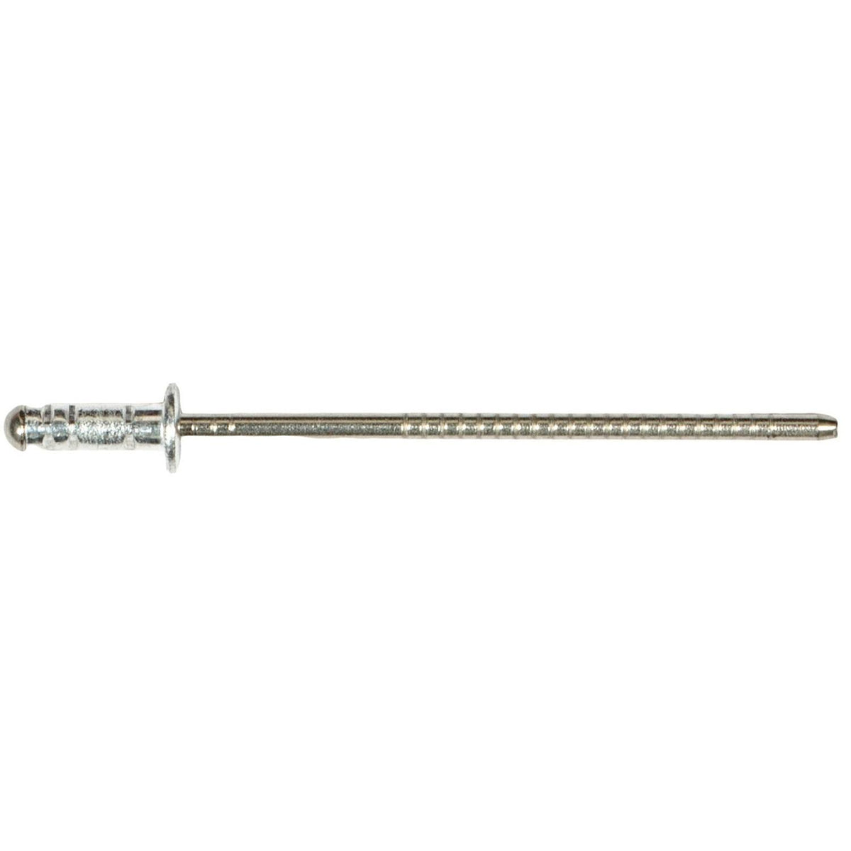 Silver Windshield Retaining Strip Rivet, 4mm Grip, Aluminum Body, Aluminum Mandrel