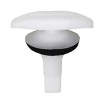 10mm White Nylon Door Weatherstrip Clip with Sealer, 5mmx15mm Head
