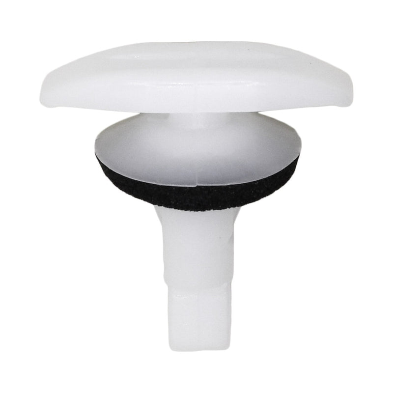 10mm White Nylon Door Weatherstrip Clip with Sealer, 5mmx15mm Head