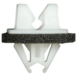 15mm White Nylon Bumper Side Extension Retainer with Sealer