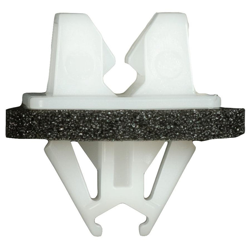 15mm White Nylon Bumper Side Extension Retainer with Sealer