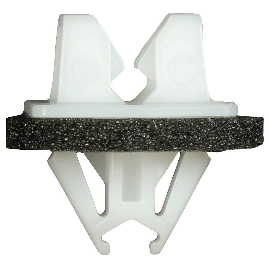 15mm White Nylon Bumper Side Extension Retainer with Sealer