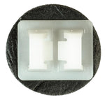 15mm White Nylon Bumper Side Extension Retainer with Sealer
