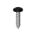#6x1/2" Pan Head Painted Square Drive Tapping Screw, Type A/AB, Zinc, Black