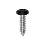 #6x1/2" Pan Head Painted Square Drive Tapping Screw, Type A/AB, Zinc, Black