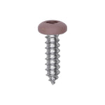 #6x1/2" Pan Head Painted Square Drive Tapping Screw, Type A/AB, Zinc, Tan