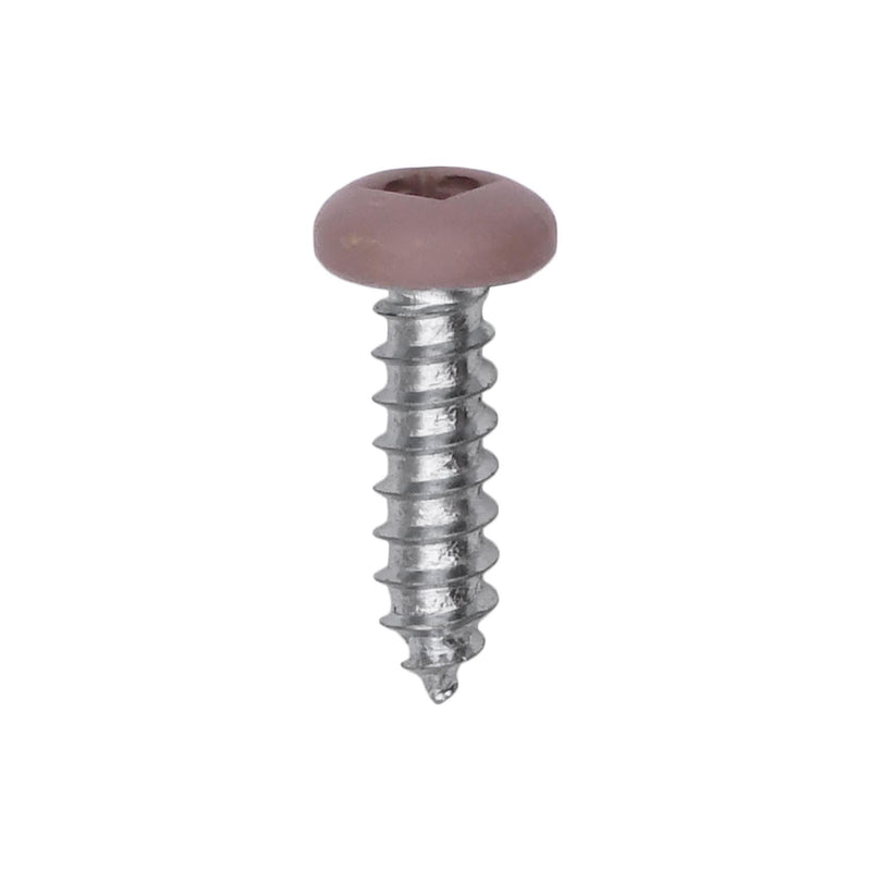 #6x1/2" Pan Head Painted Square Drive Tapping Screw, Type A/AB, Zinc, Tan