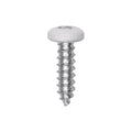#6x1/2" Pan Head Painted Square Drive Tapping Screw, Type A/AB, Zinc, White