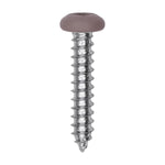 #6x3/4" Pan Head Painted Square Drive Tapping Screw, Type A/AB, Zinc, No. 2, Steel