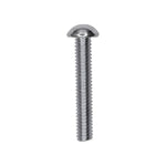 #8-32x1" Slotted Round Head Machine Screw, Zinc Chromate