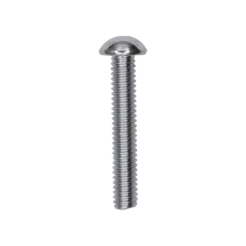 #8-32x1" Slotted Round Head Machine Screw, Zinc Chromate