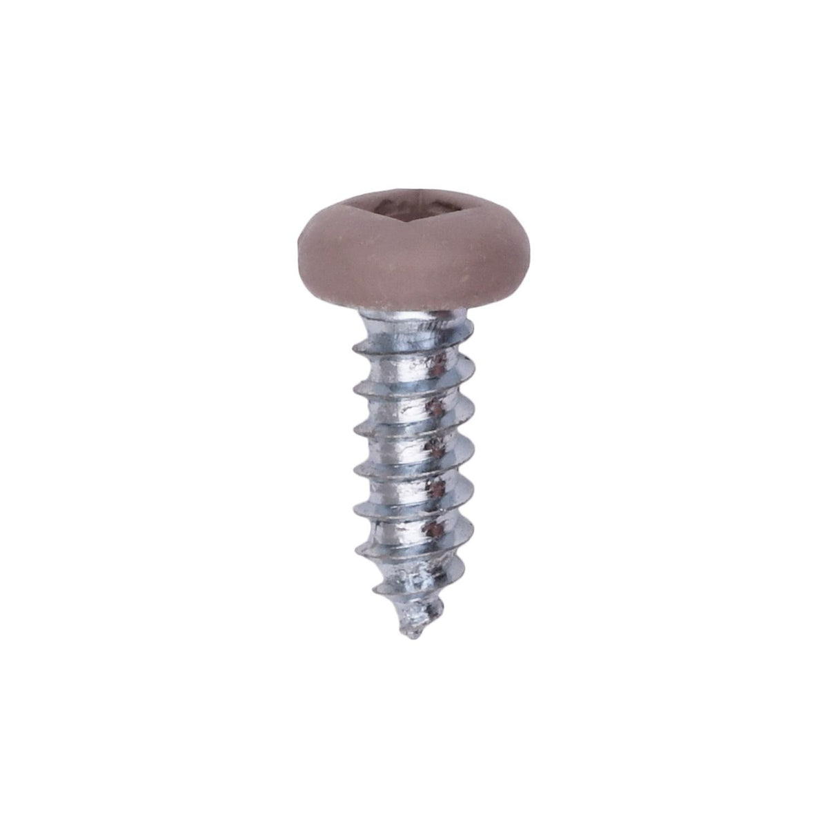 #8x1/2" Pan Head Painted Square Drive Tapping Screw, Type A/AB, Zinc, Tan
