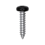 #8x3/4" Pan Head Painted Square Drive Tapping Screw, Type A/AB, Zinc, No. 2, Steel