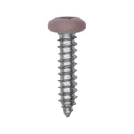#8x3/4" Pan Head Painted Square Drive Tapping Screw, Type A/AB, Zinc, No. 2, Steel