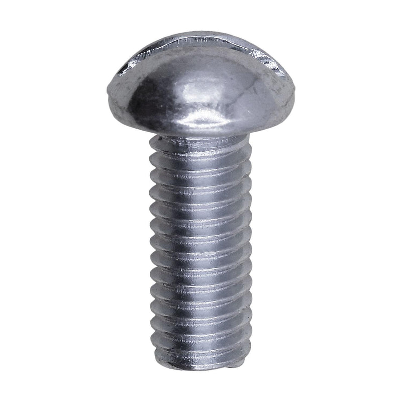 #10-32x1/2" Slotted Round Head Machine Screw, Zinc Chromate