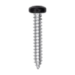 #8x1" Pan Head Painted Square Drive Tapping Screw, Type A/AB, Zinc, No. 2, Steel