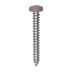 #8x1-1/4" Pan Head Painted Square Drive Tapping Screw, Type A/AB, Zinc, No. 2, Steel