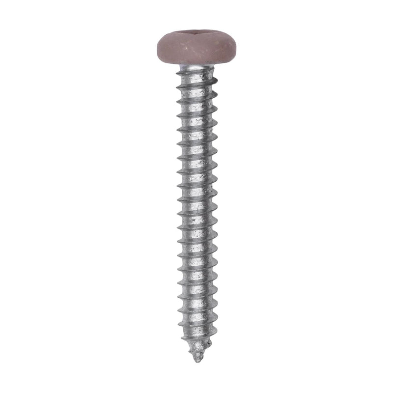 #8x1-1/4" Pan Head Painted Square Drive Tapping Screw, Type A/AB, Zinc, No. 2, Steel