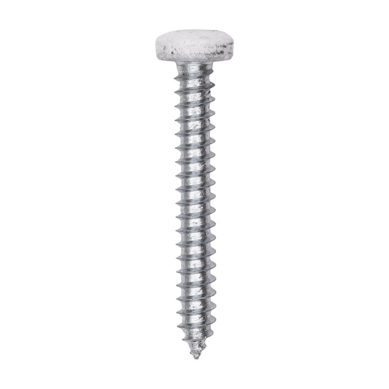 #8x1-1/4" Pan Head Painted Square Drive Tapping Screw, Type A/AB, Zinc, No. 2, Steel