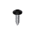 #10x1/2" Pan Head Painted Square Drive Tapping Screw, Type A/AB, Zinc, Black