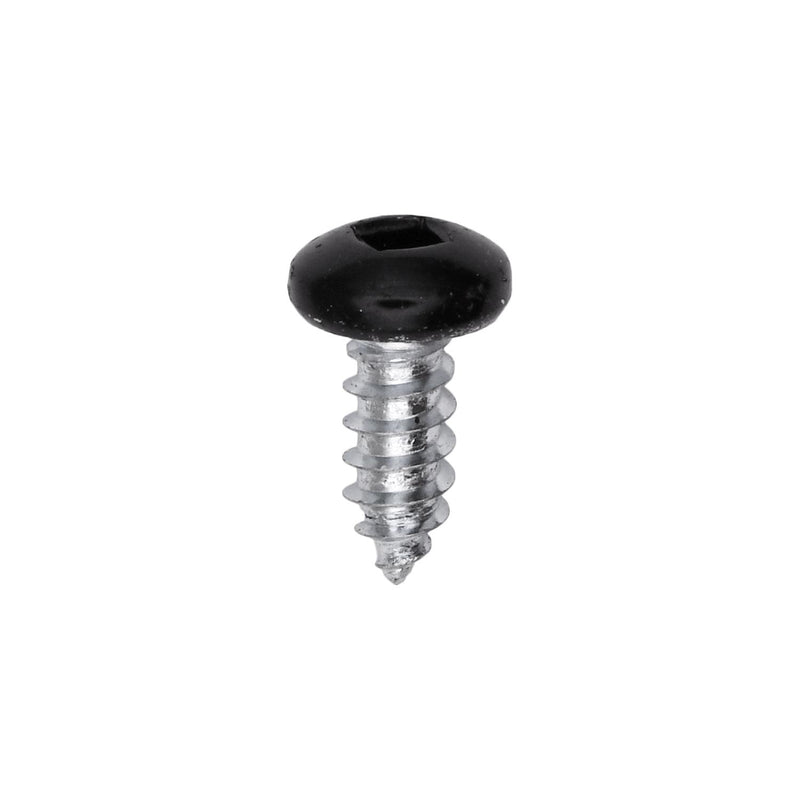 #10x1/2" Pan Head Painted Square Drive Tapping Screw, Type A/AB, Zinc, Black
