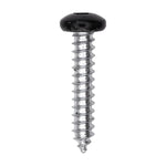 #10x1" Pan Head Painted Square Drive Tapping Screw, Type A/AB, Zinc, No. 2, Steel