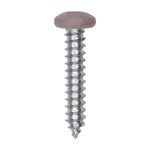 #10x1" Pan Head Painted Square Drive Tapping Screw, Type A/AB, Zinc, No. 2, Steel