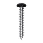 #10x1-1/4" Pan Head Painted Square Drive Tapping Screw, Type A/AB, Zinc, No. 2, Steel