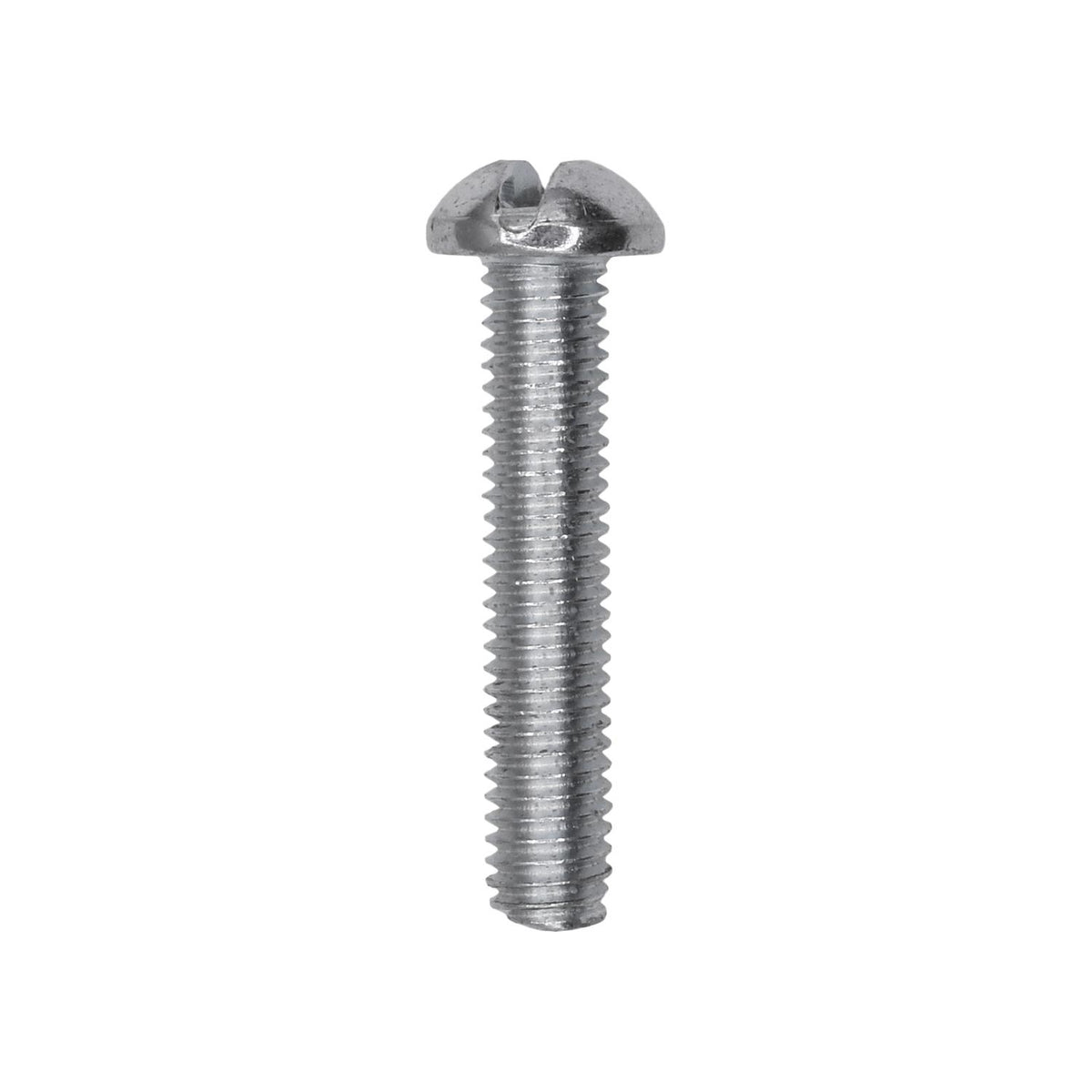 #10-32x1" Slotted Round Head Machine Screw, Zinc Chromate
