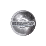 #10-32x1" Slotted Round Head Machine Screw, Zinc Chromate