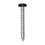 #10x1-1/2" Pan Head Painted Square Drive Tapping Screw, Type A/AB, Zinc, Black