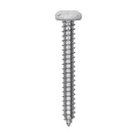 #10x1-1/2" Pan Head Painted Square Drive Tapping Screw, Type A/AB, Zinc, White