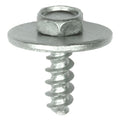 M5-2.12x15mm Hex Tapping Screw, Type B, 18mm Washer, Zinc