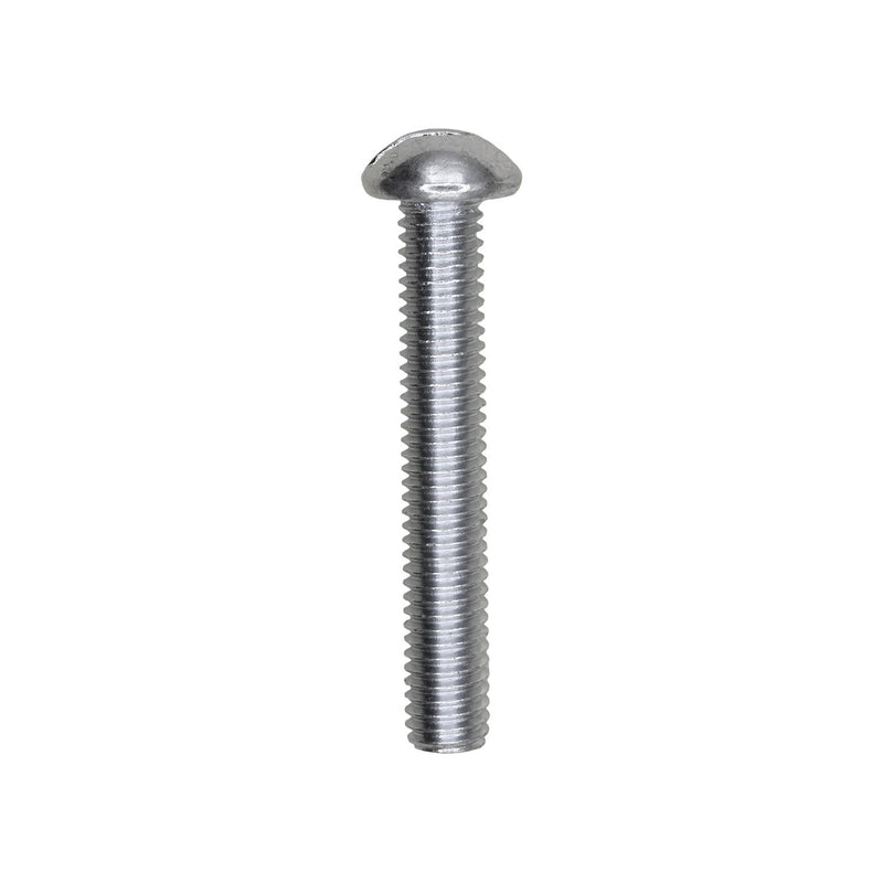 #10-32x1-1/4" Slotted Round Head Machine Screw, Zinc Chromate