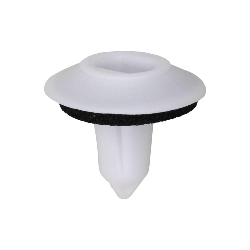 14.5mm White Nylon Trunk Lid Grommet, 18mm Head